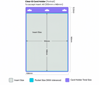 (50/1000x Pack) A6 105 x 148mm Clear Portrait Soft ID Holder For Lanyard