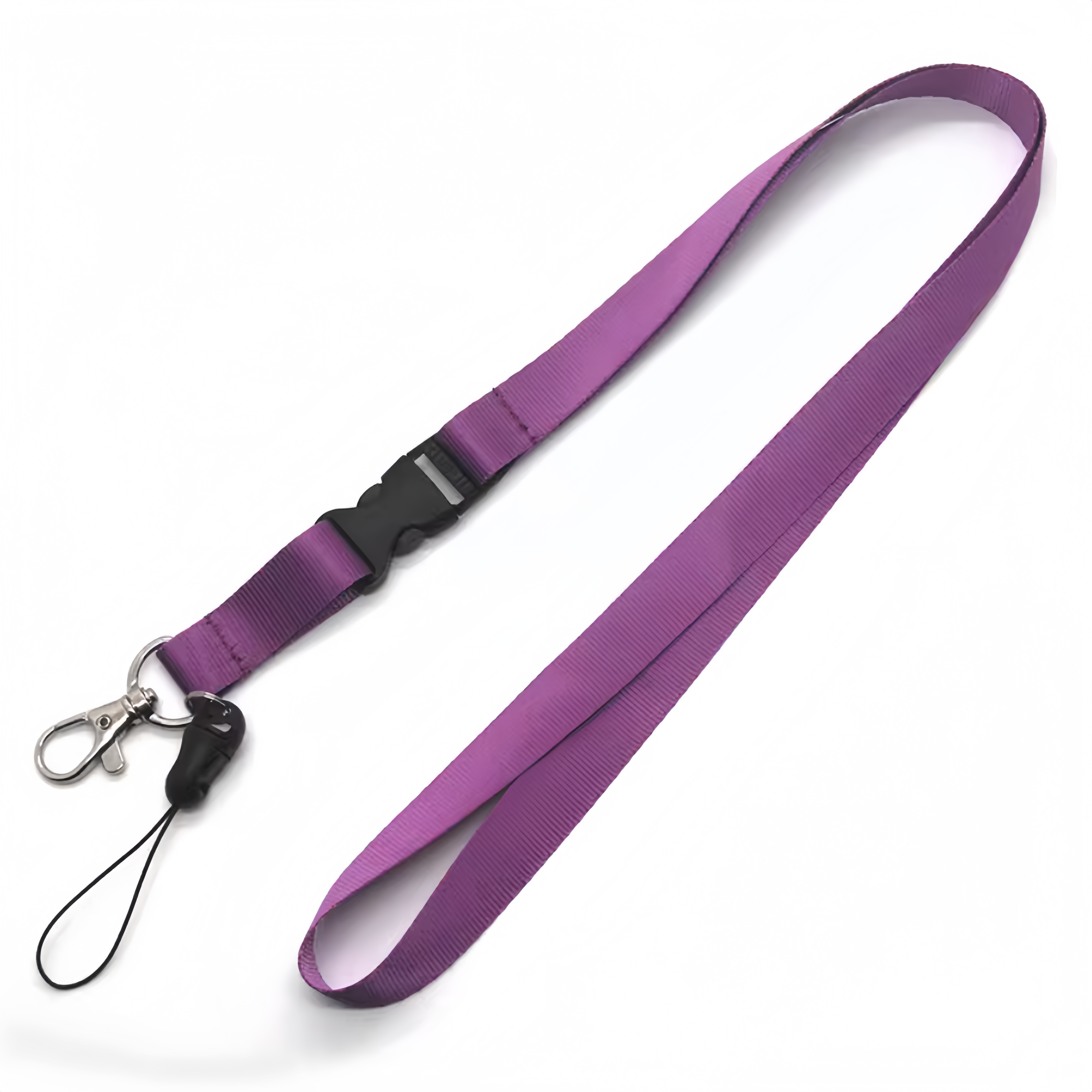 (25/500x Pack) Solid Colour/Custom Logo Keychain Lanyard