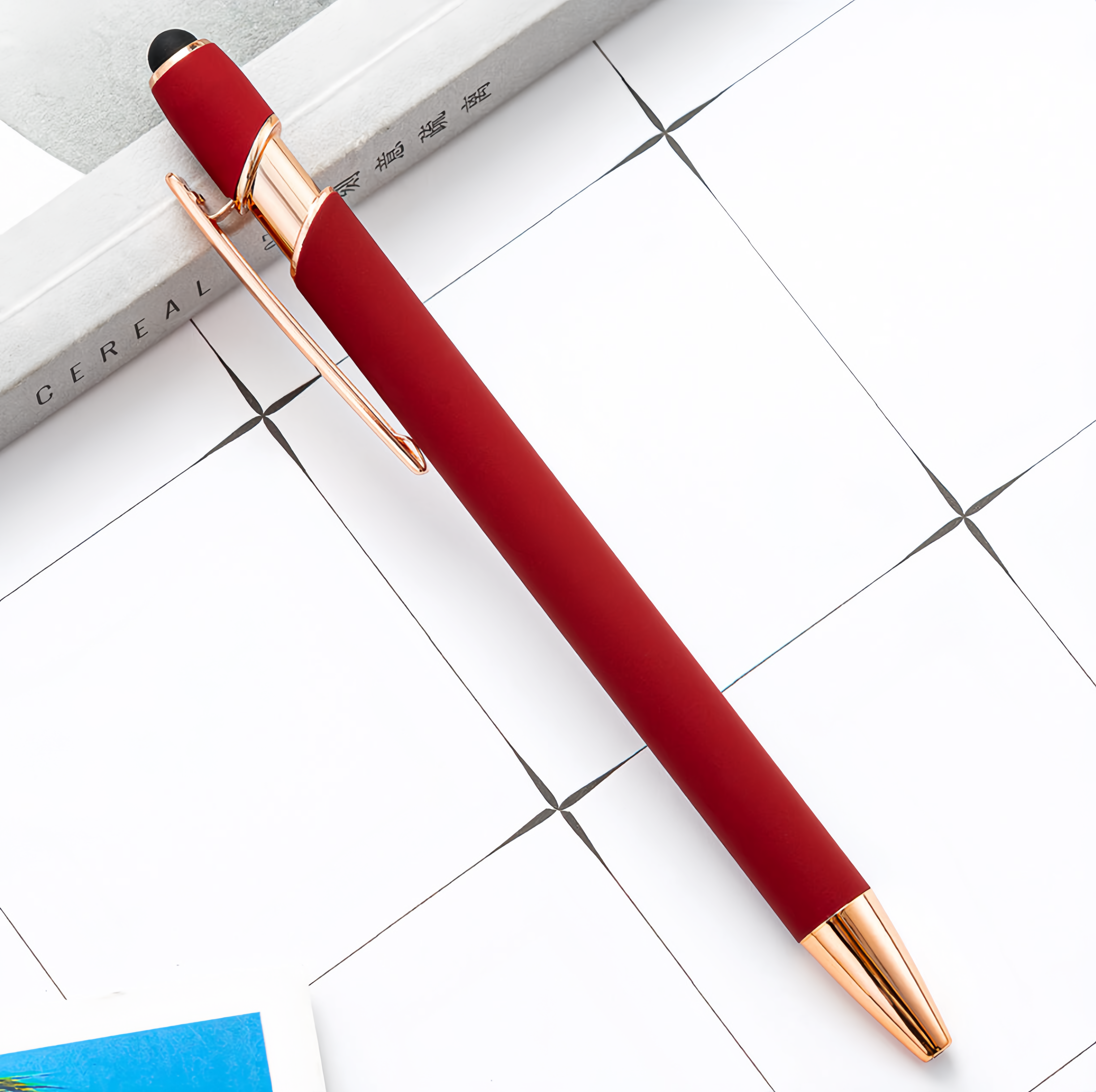 (10/250x Pack) Aluminium 2 in 1 Stylus With BallPoint Pen