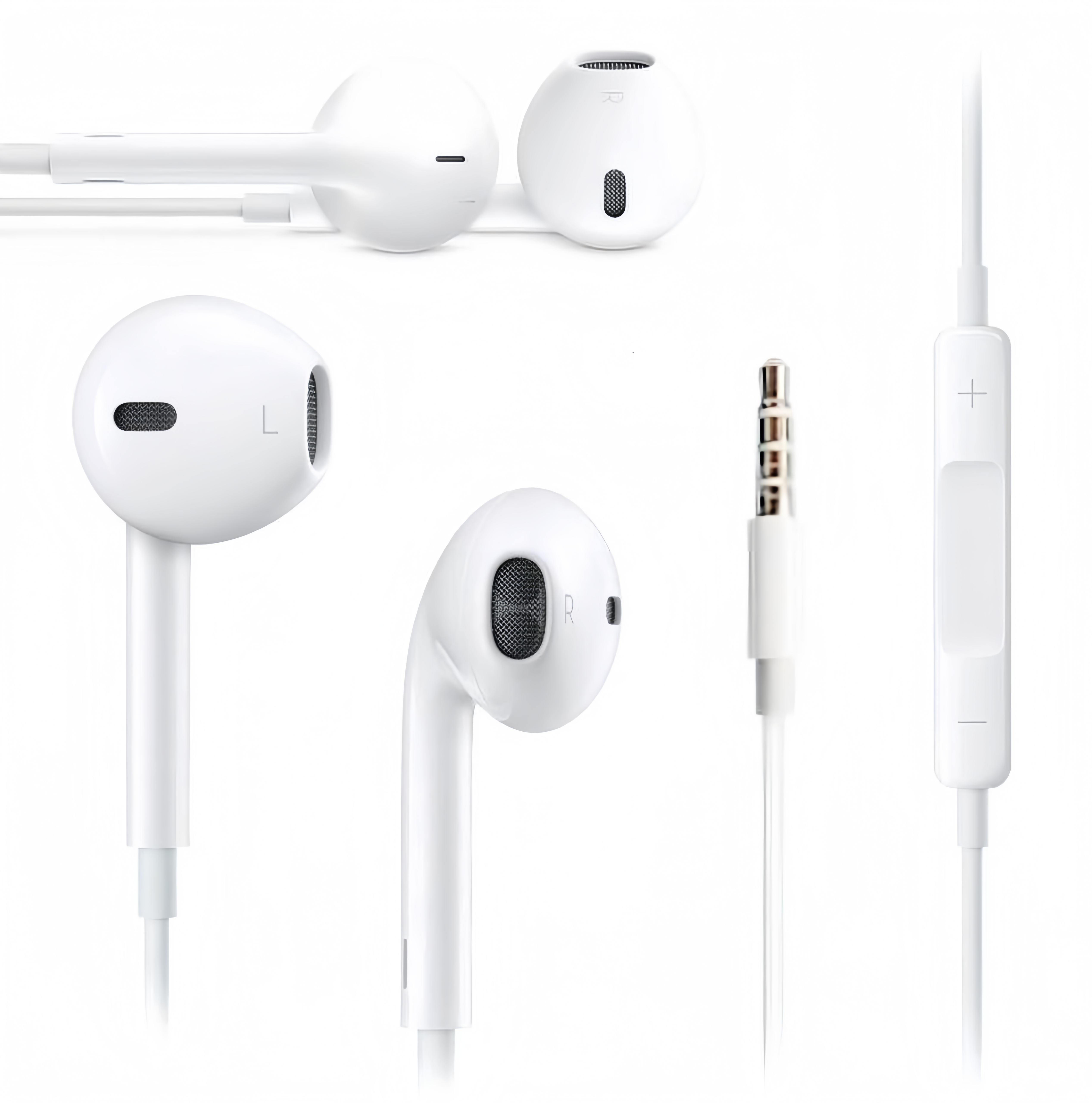 (100/500x Pack) Premium Wired Earpods With Microphone