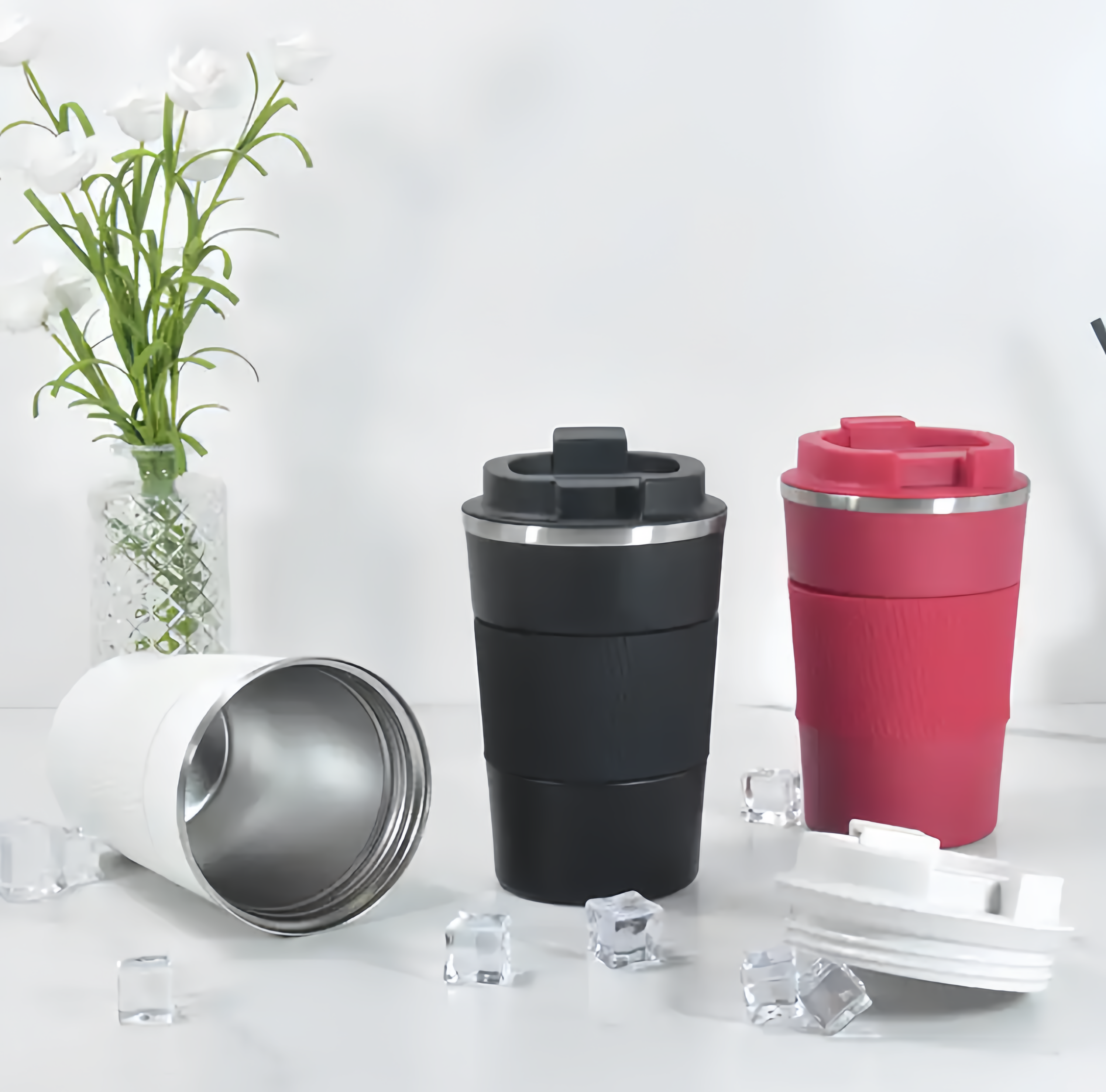 (1/100x Pack) 380ML & 510ML Double Insulated Stainless Steel Travel Mug