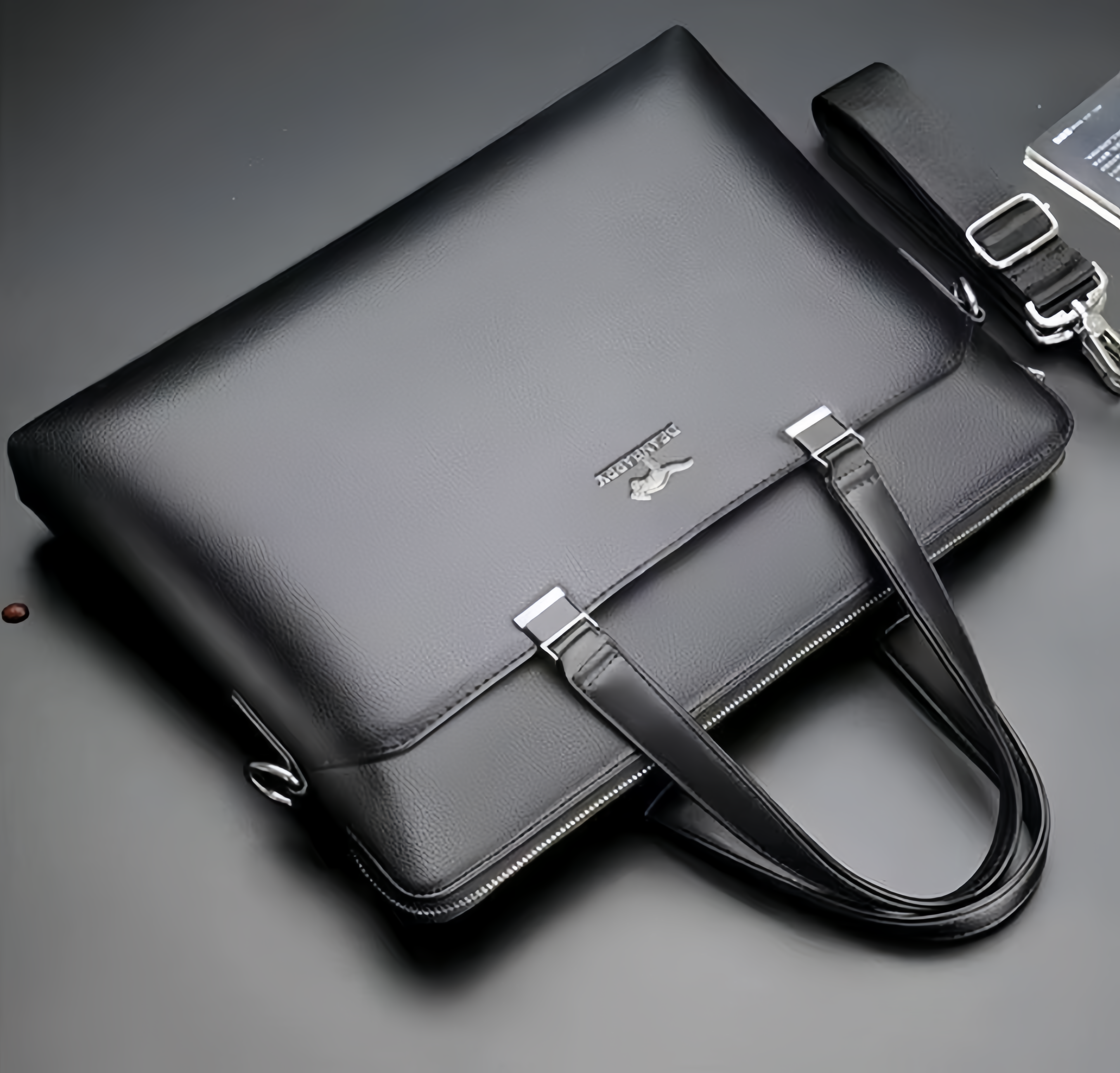 (1/100x Pack) Luxury Business Style Vegan Leather Laptop Case