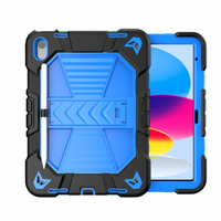 (1/100x Pack) Apple Generation 10, 11 Heavy Duty Grade iPad Case With Max Guard Handle/Grip