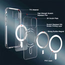 (1/100x Pack) 15/16 Series Magsafe Magnetic Clear iPhone Case