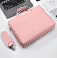 (1/100x Pack) Innovative Vegan Leather WaterProof Laptop Bag With Shoulder Strap