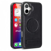 (1/100x) 16 Series Magnetic Luxury Vegan Leather iPhone Case With Stand