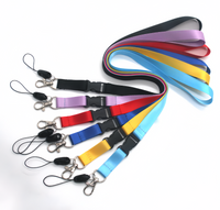 (25/500x Pack) Solid Colour/Custom Logo Keychain Lanyard