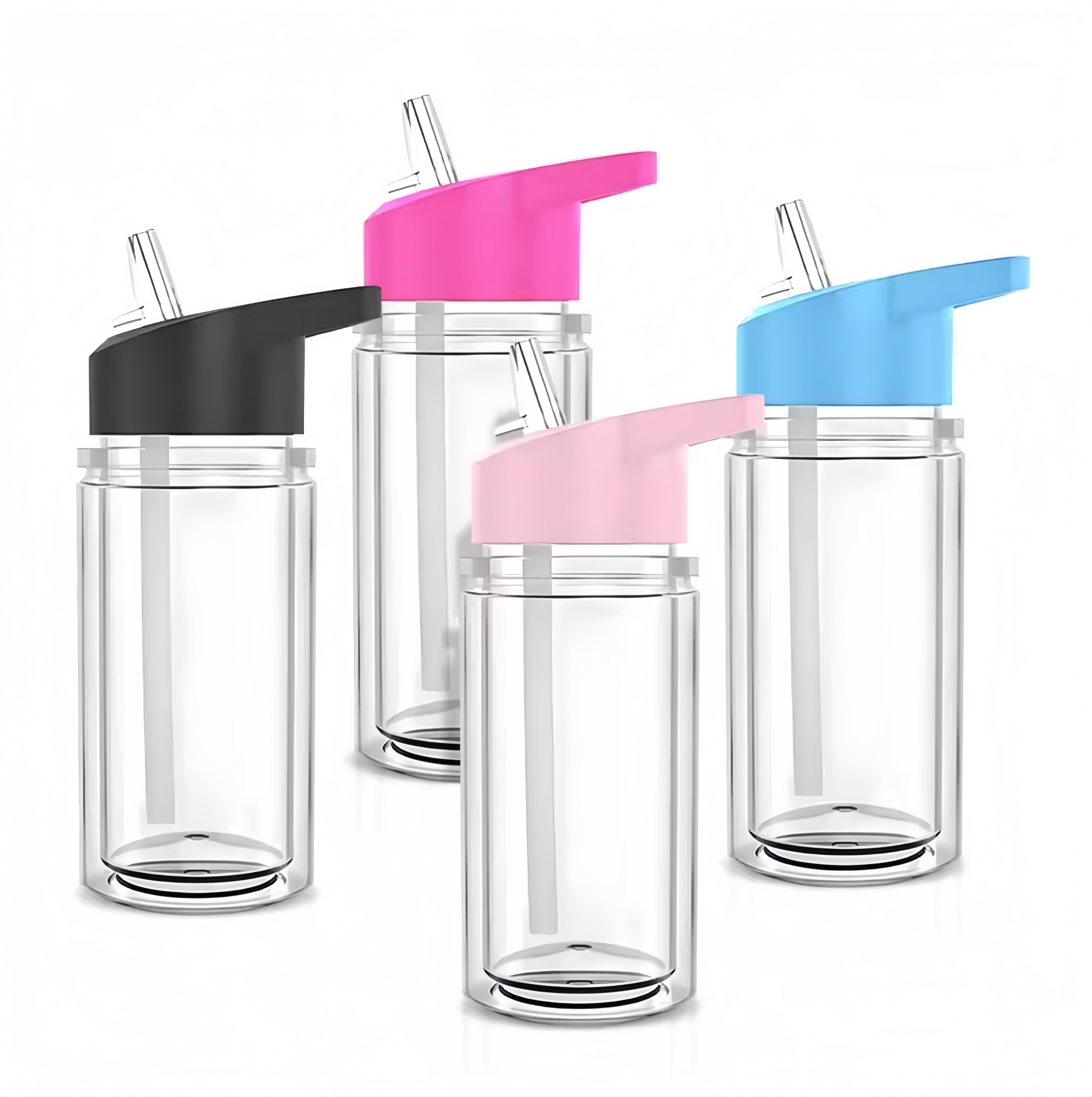 (1/100x Pack) 500ML Snow Globe Plastic Tumbler