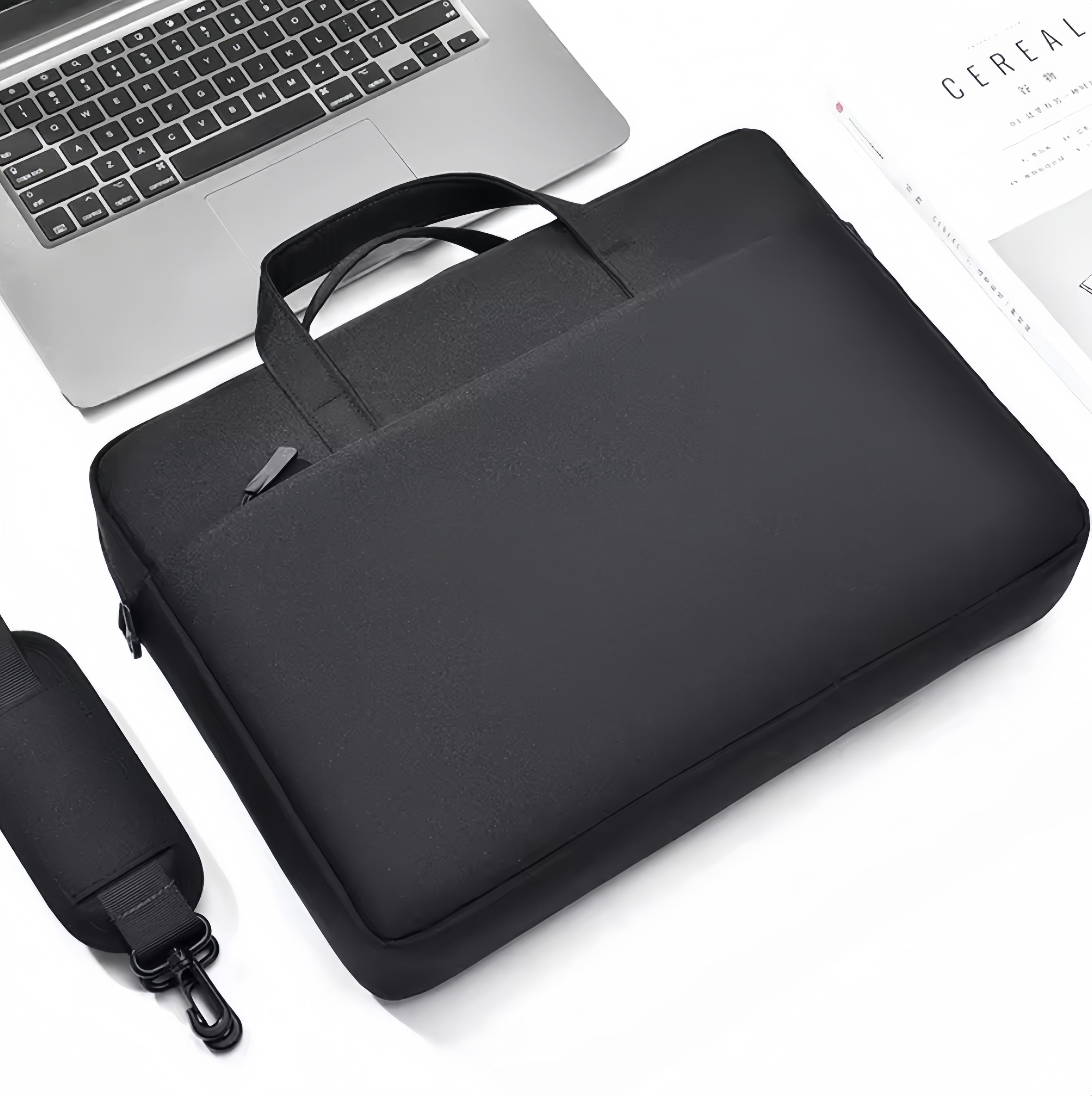 (1/100x Pack) Innovative Vegan Leather WaterProof Laptop Bag With Shoulder Strap