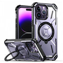 (1/100x Pack) 15 Series Dual Layer Shockproof Magnetic Kickstand iPhone Case