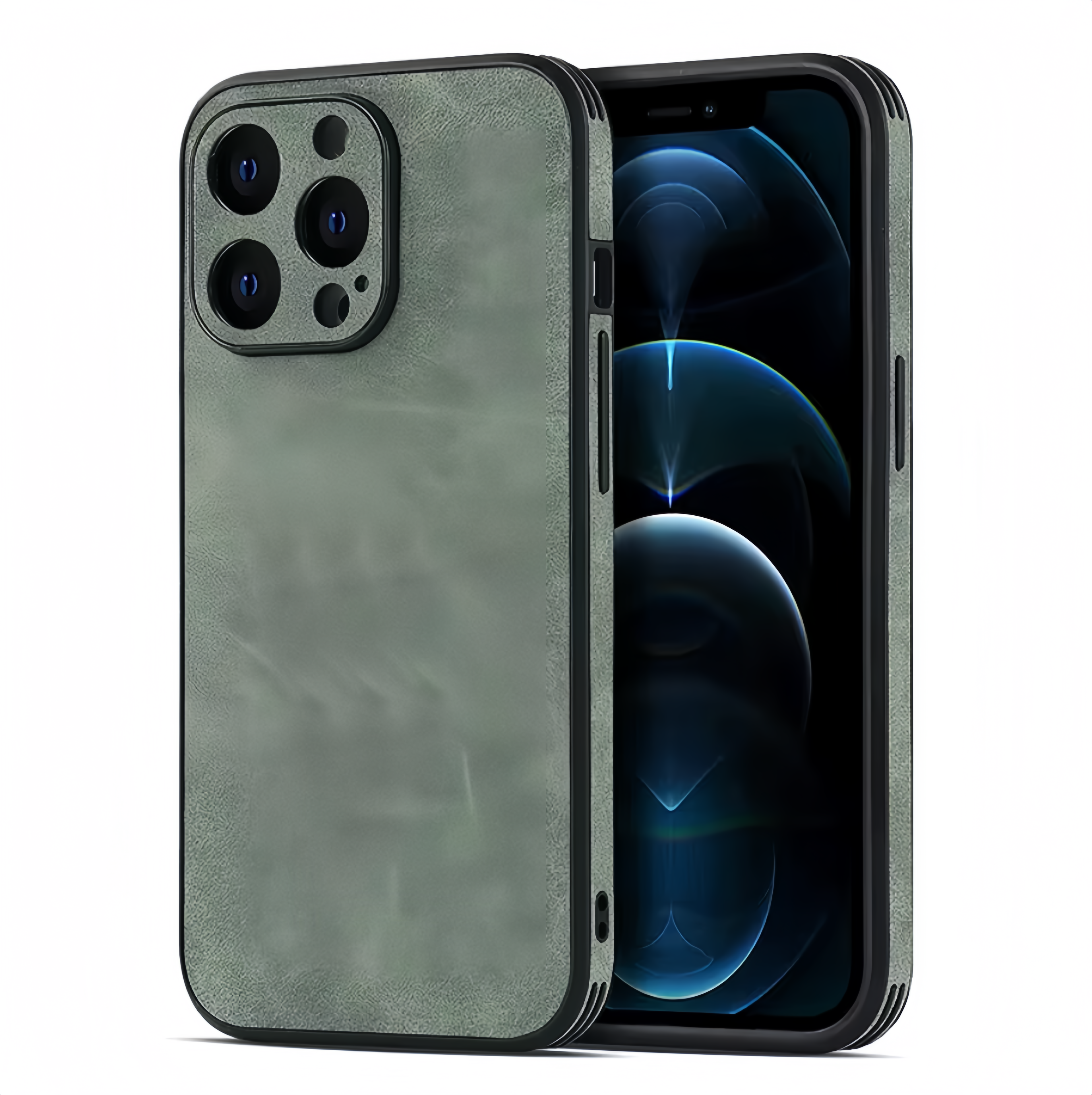 (1/100x Pack) 15 Series Luxury Vintage Leather/Silicone iPhone Case