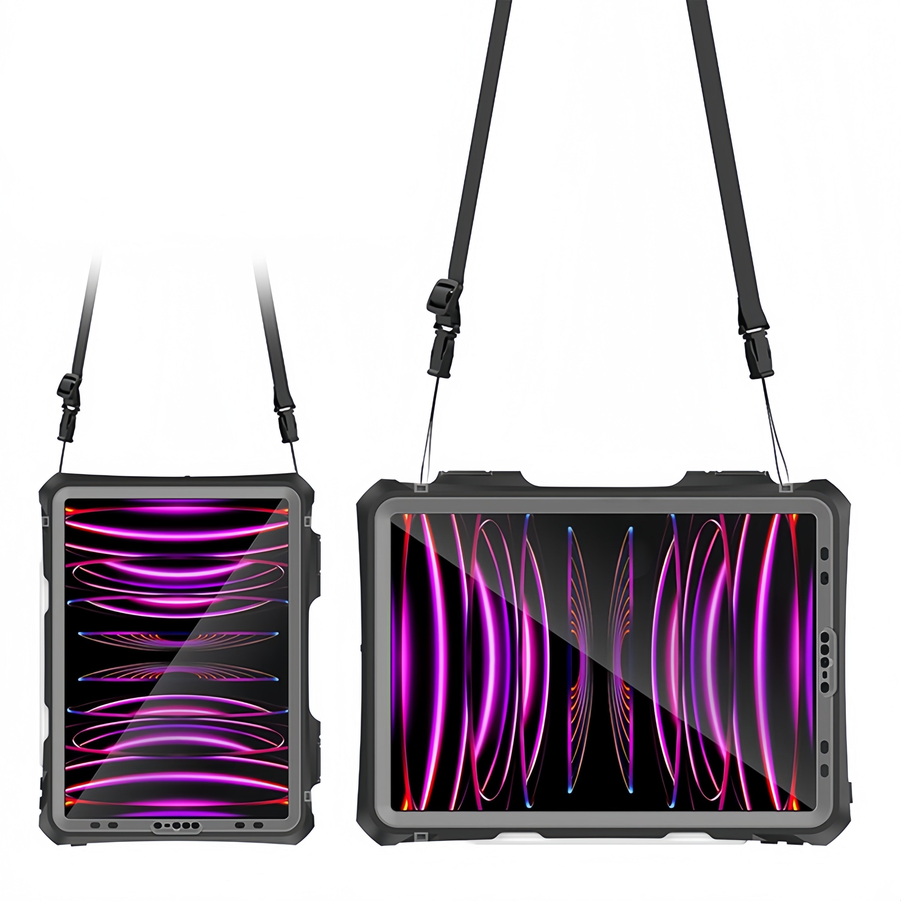 (1/100x Pack) Apple iPad Pro Gen 6, 7 11 Inch ShellBox Heavy Duty IP68 Rugged And Waterproof iPad Case