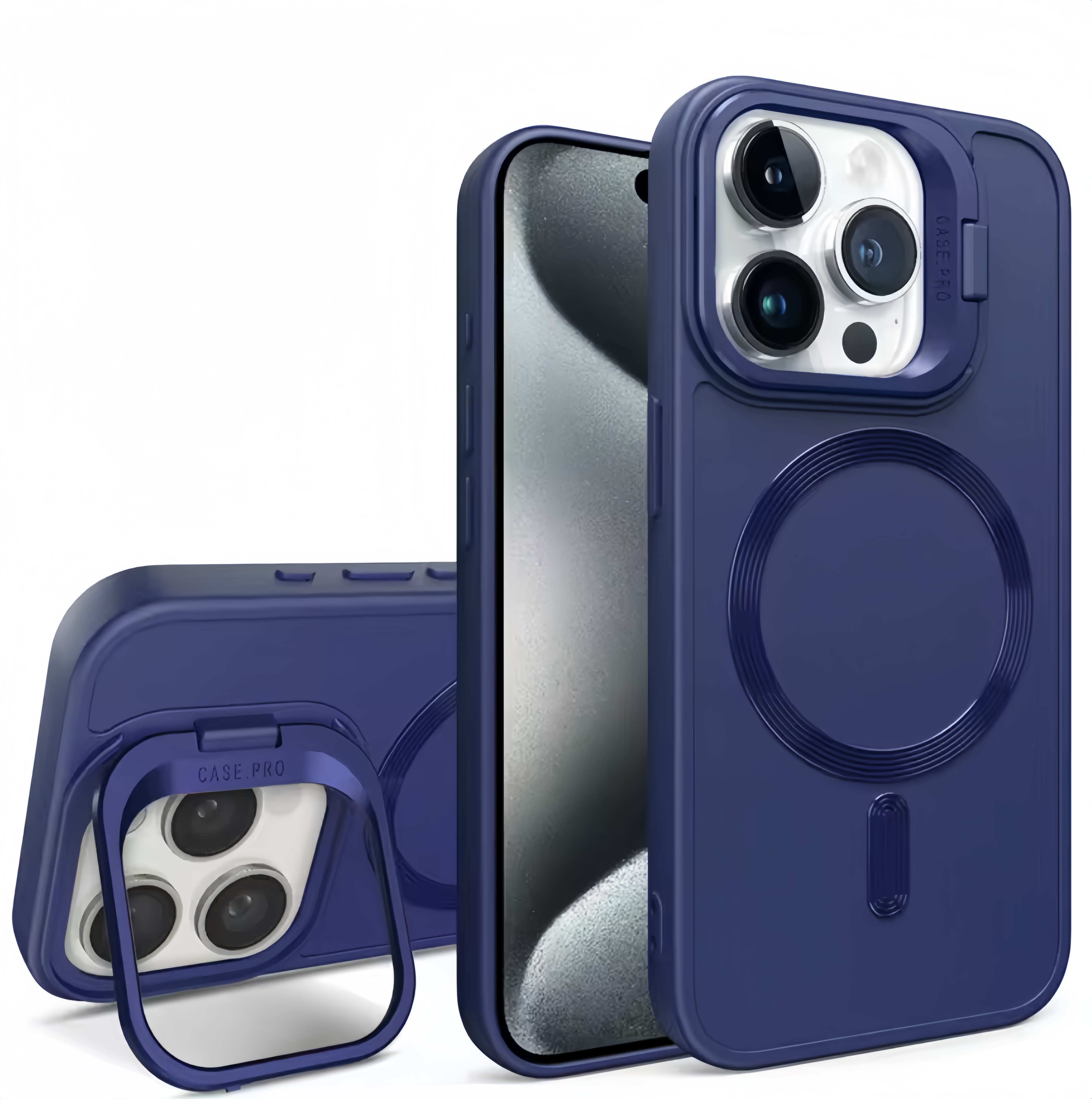 (1/100x Pack) 16 Series Magnetic Silicone iPhone Case With Lens Protector