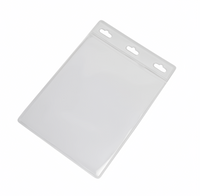 (50/1000x Pack) 100 x 80mm Clear Portrait Soft ID Holder For Lanyard