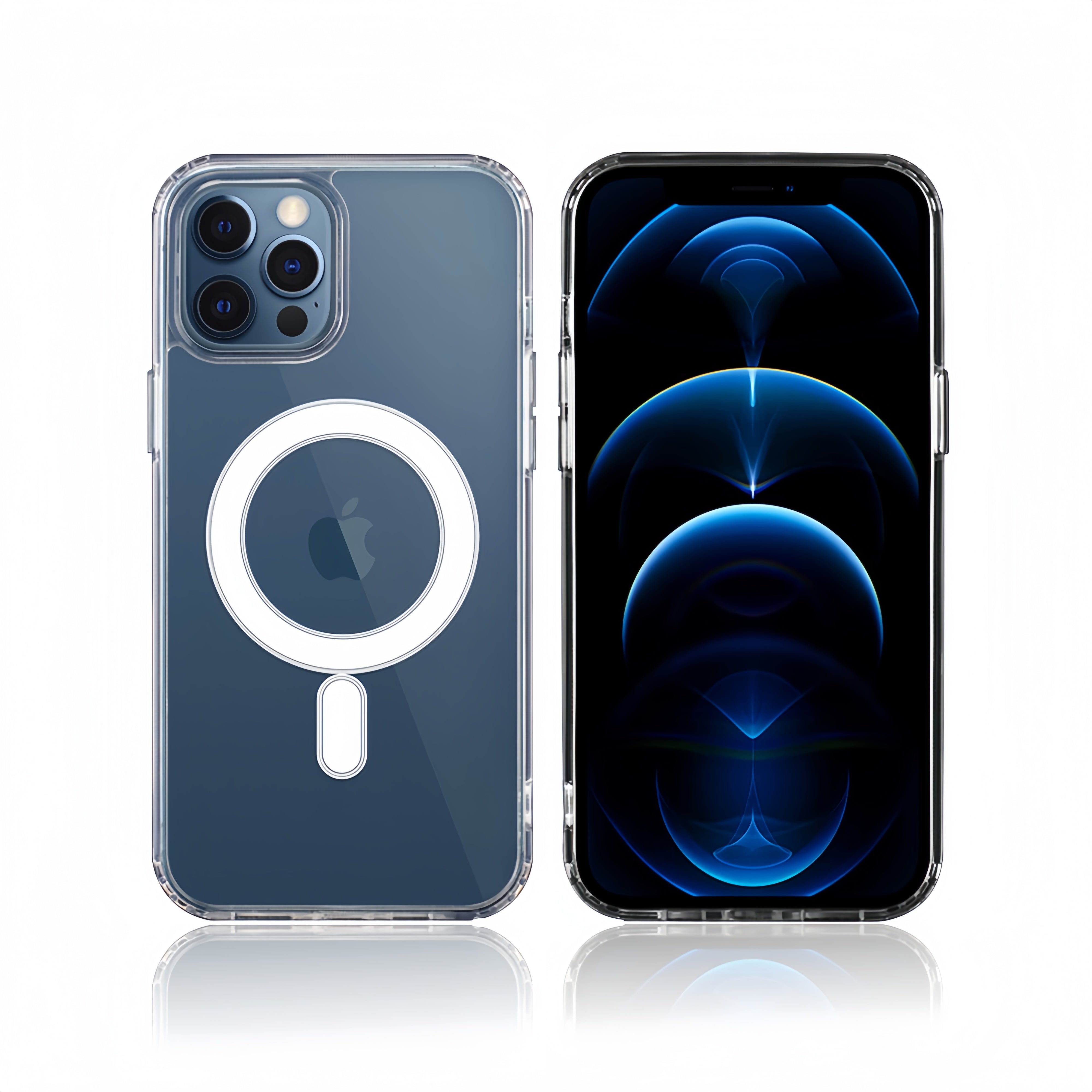 (1/100x Pack) 15/16 Series Magsafe Magnetic Clear iPhone Case