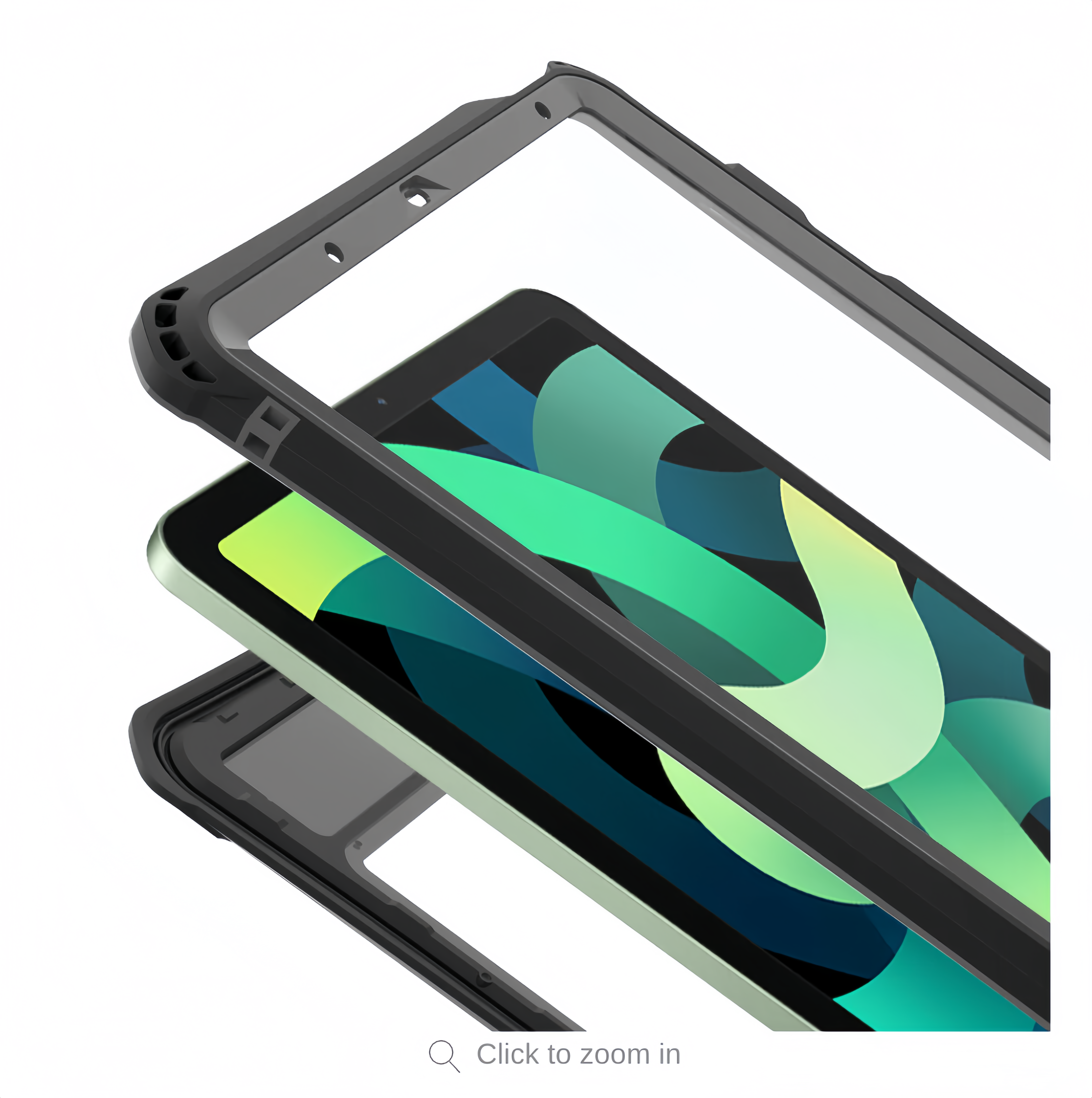 (1/100x Pack) Apple iPad Air Gen 5 10.9 Inch ShellBox Heavy Duty IP68 Rugged And Waterproof iPad Case