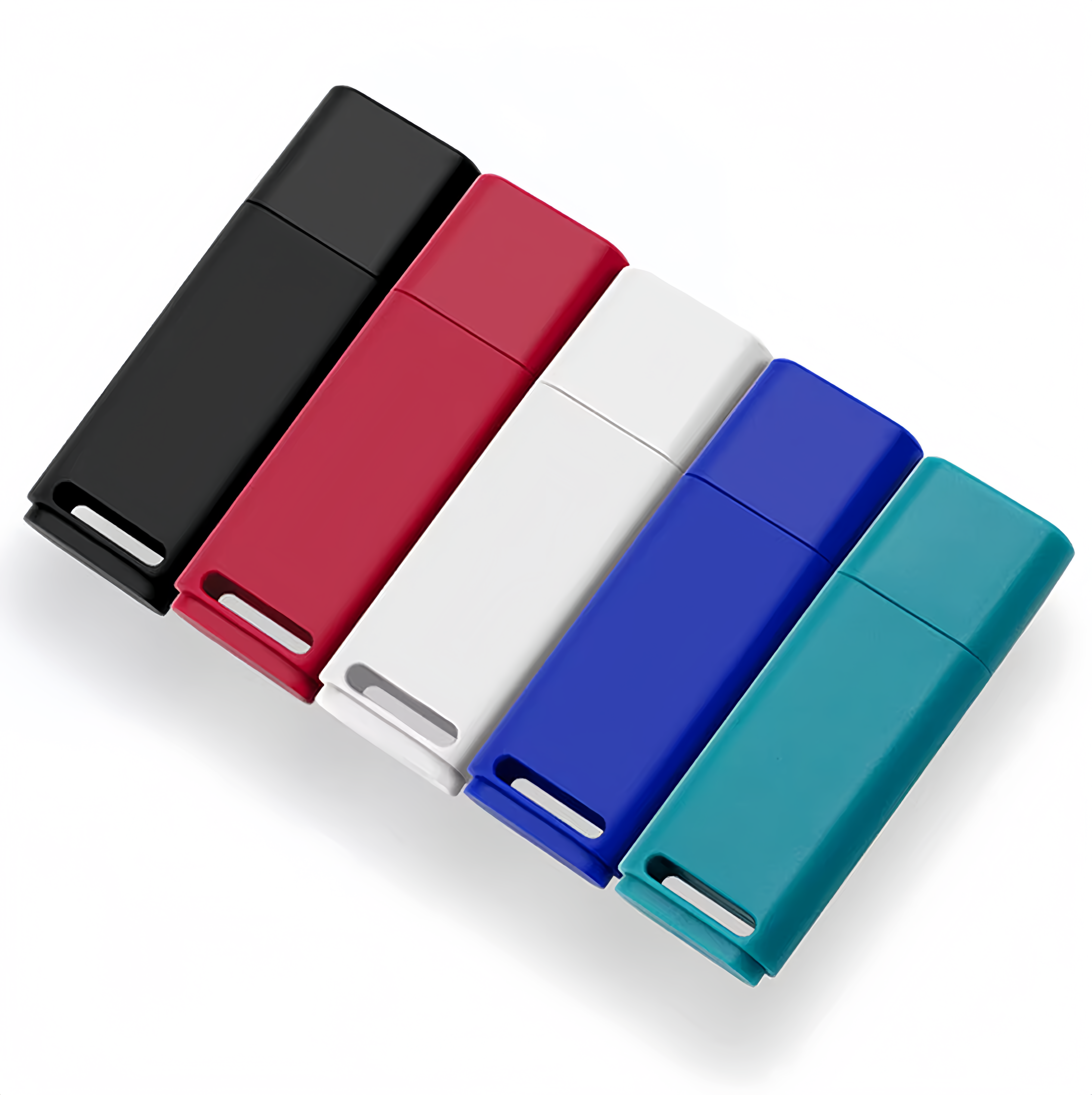 (1/100x Pack) 8/16/32GB USB Flash Drive With Case & Cap