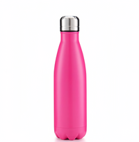 (1/100x Pack) 500ML Solid Colour Stainless Steel Water Bottle
