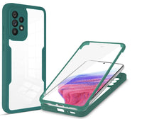 (1/100x Pack) S24 Series Transparent Full Cover Dual Layer Rugged Coloured Bumper Case