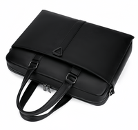 (1/100x Pack) Vegan Leather Modern Business Bag With Detachable Shoulder Strap