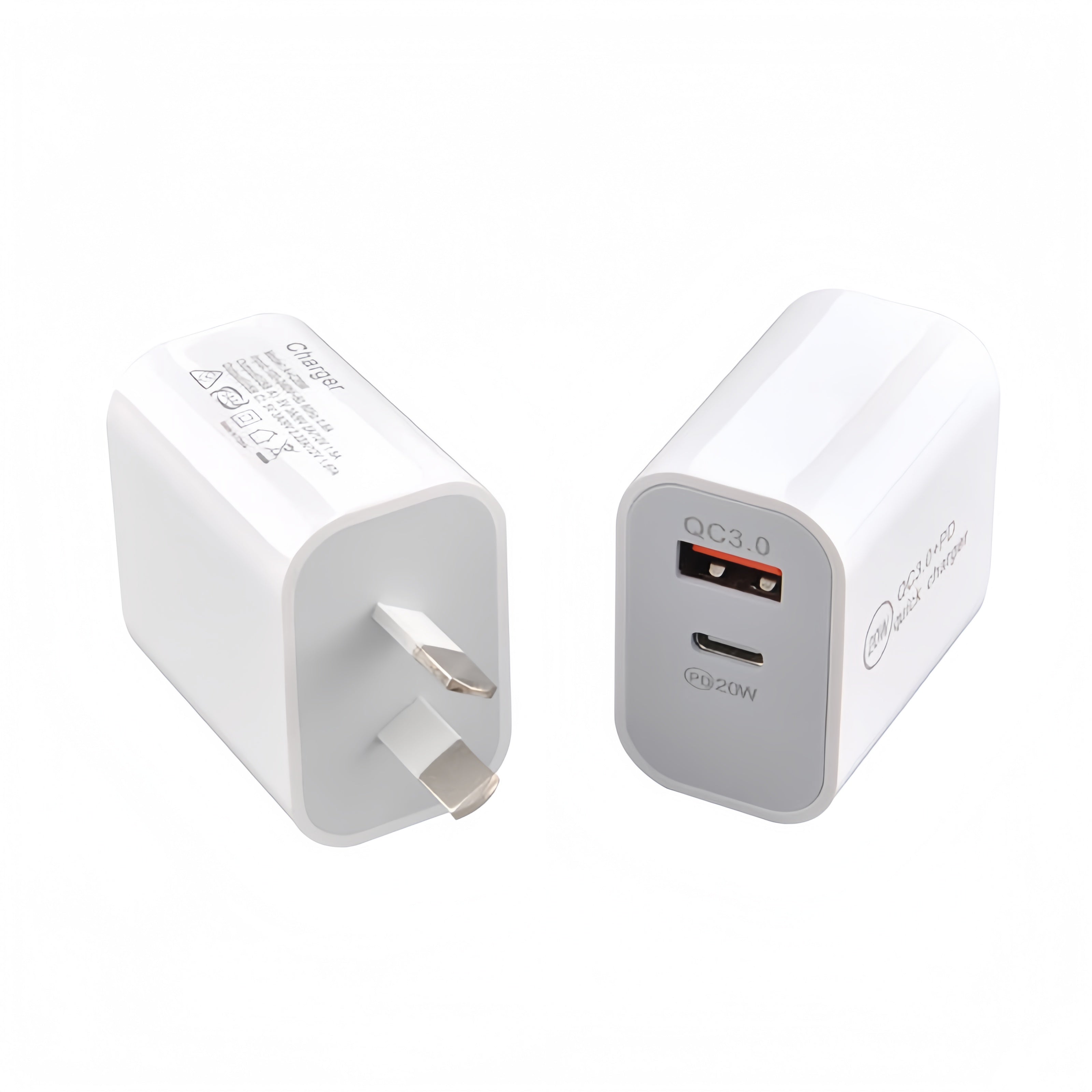 (1/250x Pack) 20 Watt USB Type C & USB Type A Power Adapter (AUS/NZ Outlet)