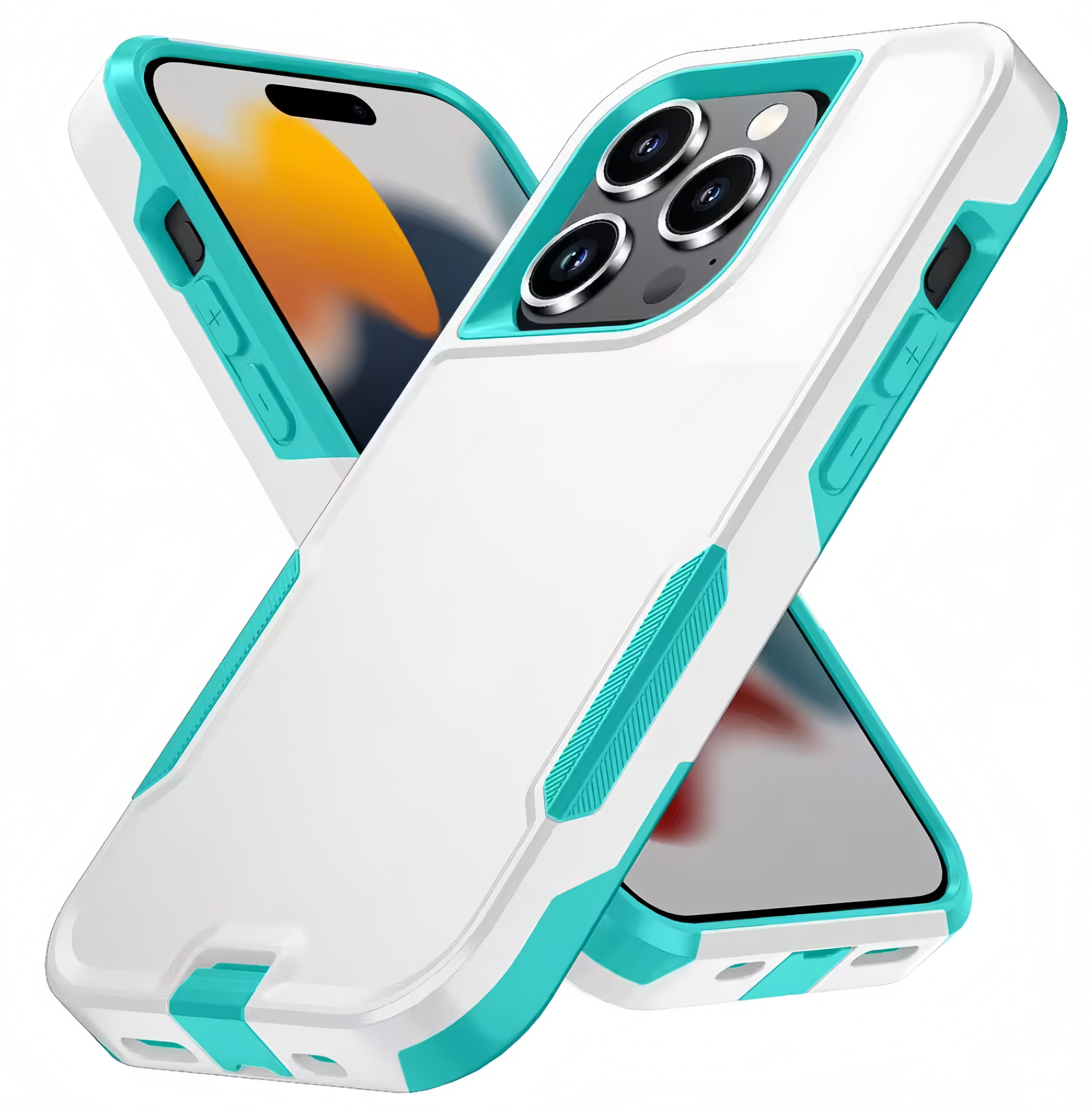 (1/100x Pack) 15 Series Shockproof Heavy Duty Magsafe iPhone Case