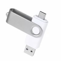 (1/100x Pack) 64/128GB 2 In 1 USB - Type C Key Flash Drive