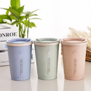 (1/100x Pack) 280ML Eco Friendly Wheat Straw Reusable Travel Mug
