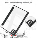 (1/100x Pack) Apple iPad Pro Gen 6 11, 12.9 Inch Transparent Vegan Leather Protective Tri Fold Case For iPad