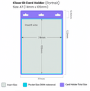 (50/1000x Pack) A7 74 x 105mm Clear Portrait Soft ID Holder For Lanyard