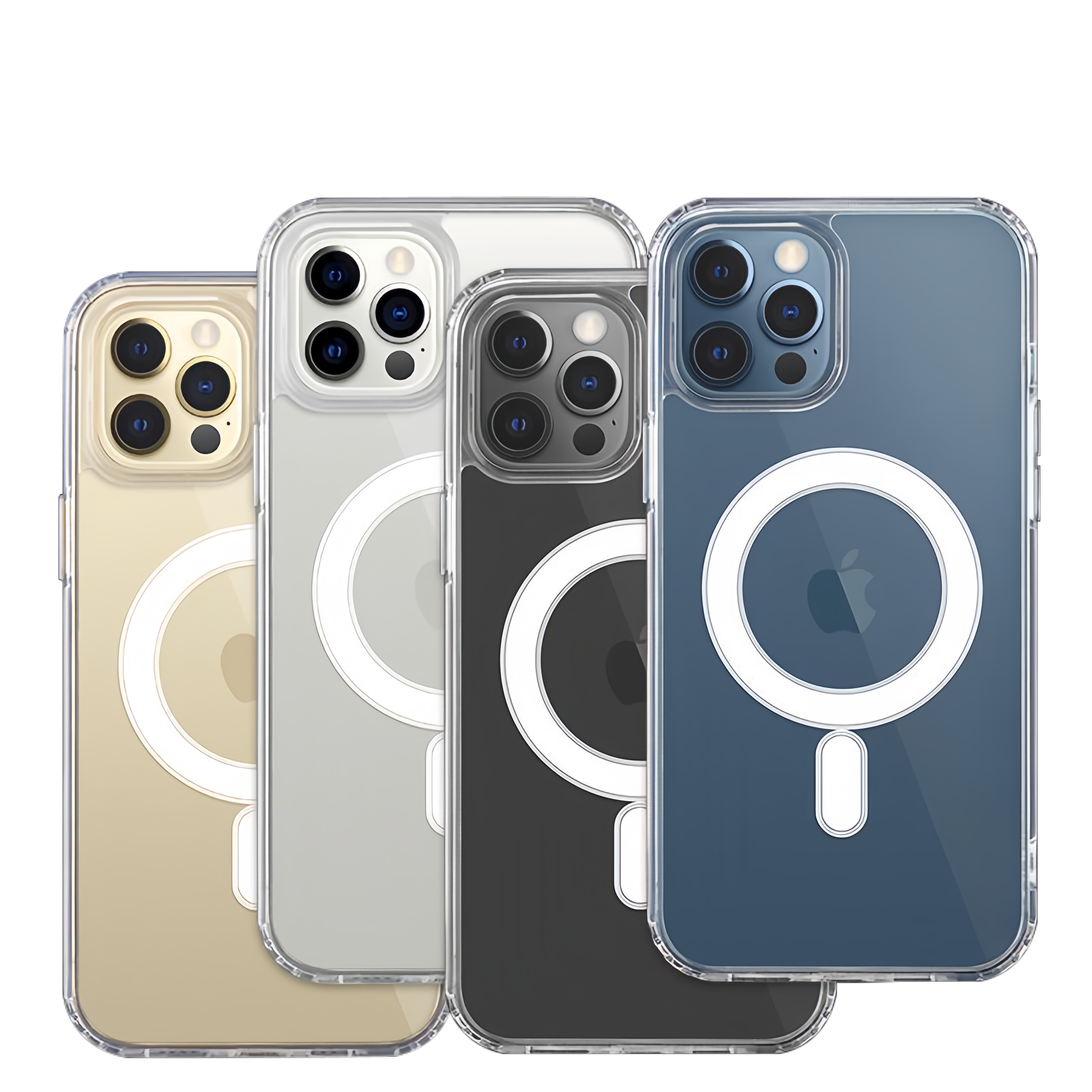 (1/100x Pack) 15/16 Series Magsafe Magnetic Clear iPhone Case