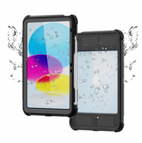 (1/100x Pack) Apple iPad Generation Gen 9, 10, 11 ShellBox Heavy Duty IP68 Rugged And Waterproof iPad Case