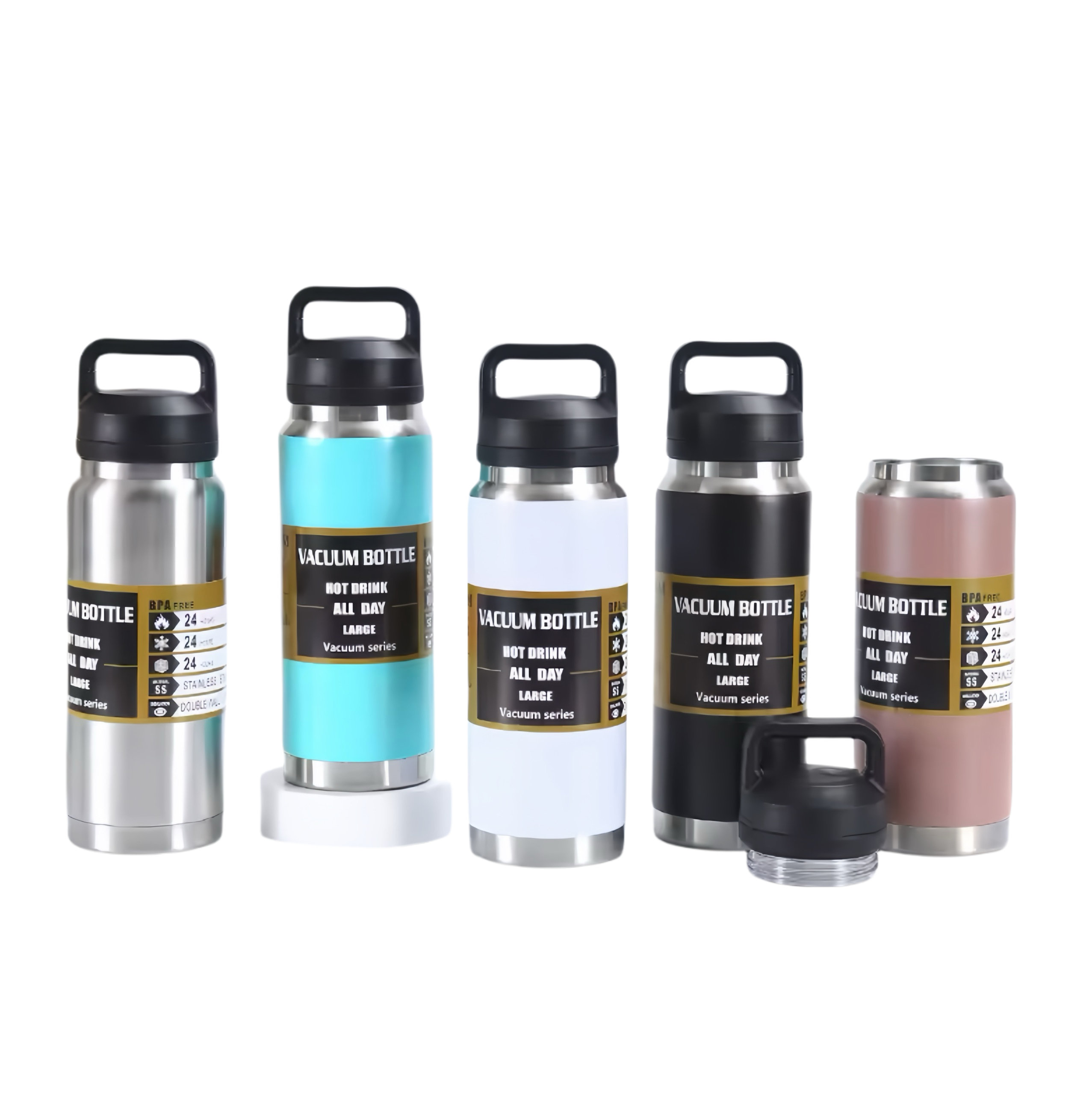 (1/100x Pack) 800ML Stainless Steel Vacuum Tumbler With Handle