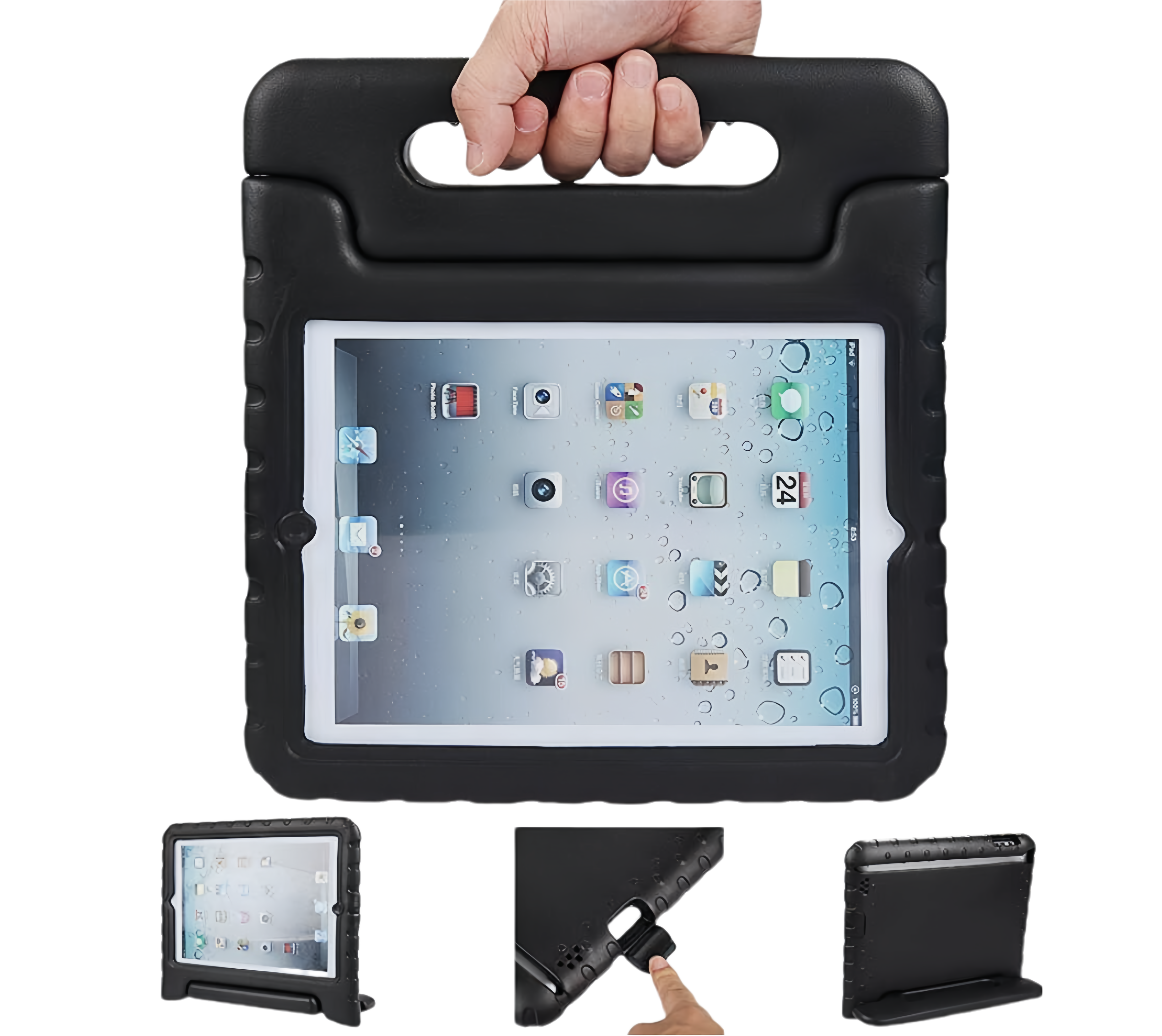 (1/100x Pack) Apple iPad Air Gen 7 11, 13 Inch EVA Protective Shockproof Kids Case With Stand For Children