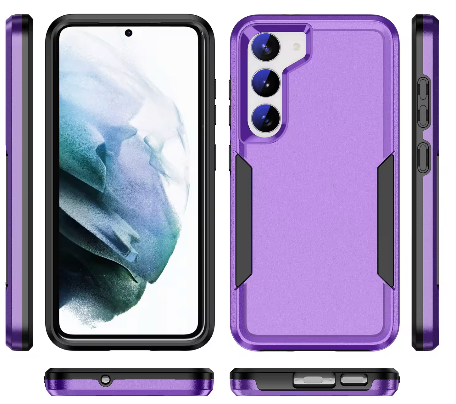 (1/100x Pack) S23 Series Heavy Duty Shock Proof Samsung Case