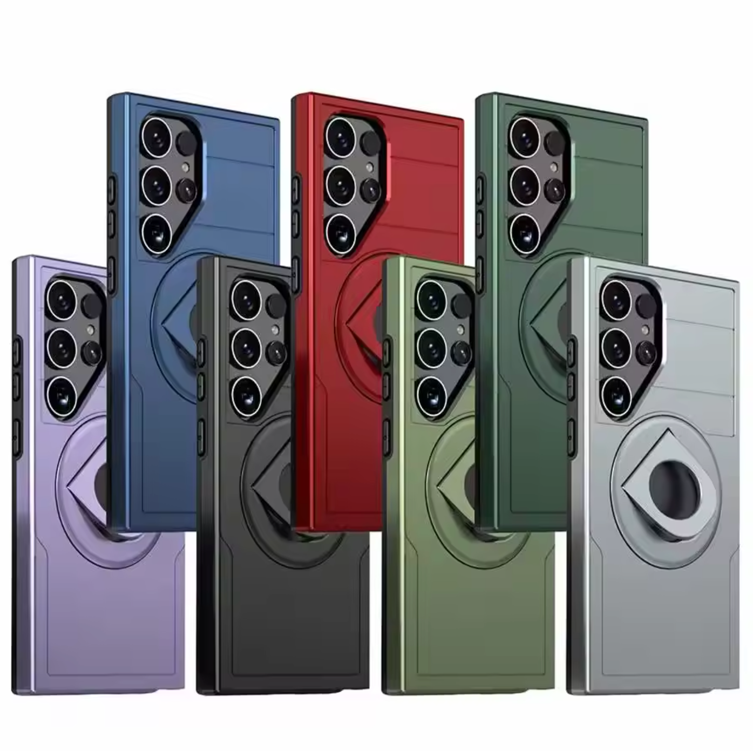 (1/100x Pack) S23 Series Military Grade Samsung Case With Lens Protector