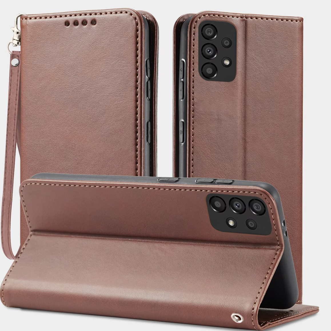 (1/100x Pack) S23 Series Magnetic Vegan Leather Samsung Case