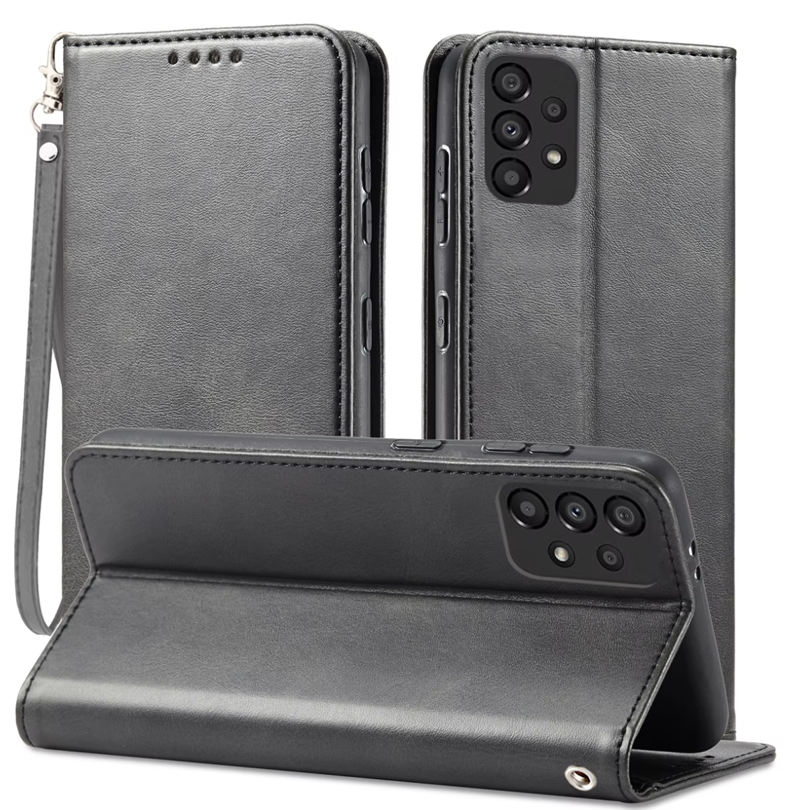 (1/100x Pack) S24 Series Magnetic Vegan Leather Samsung Case