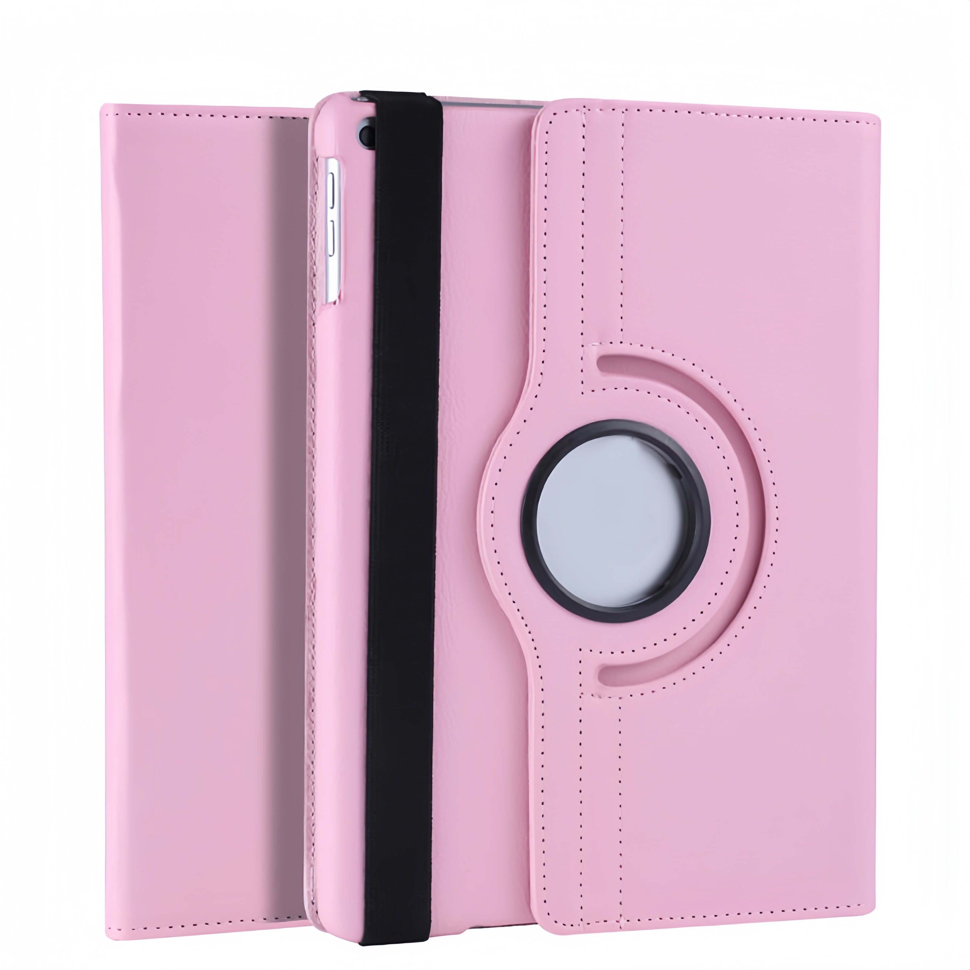 (1/100x Pack) Apple iPad Generation Gen 9, 10, 11 360 Degree Rotating Vegan Leather Protective Case For iPad