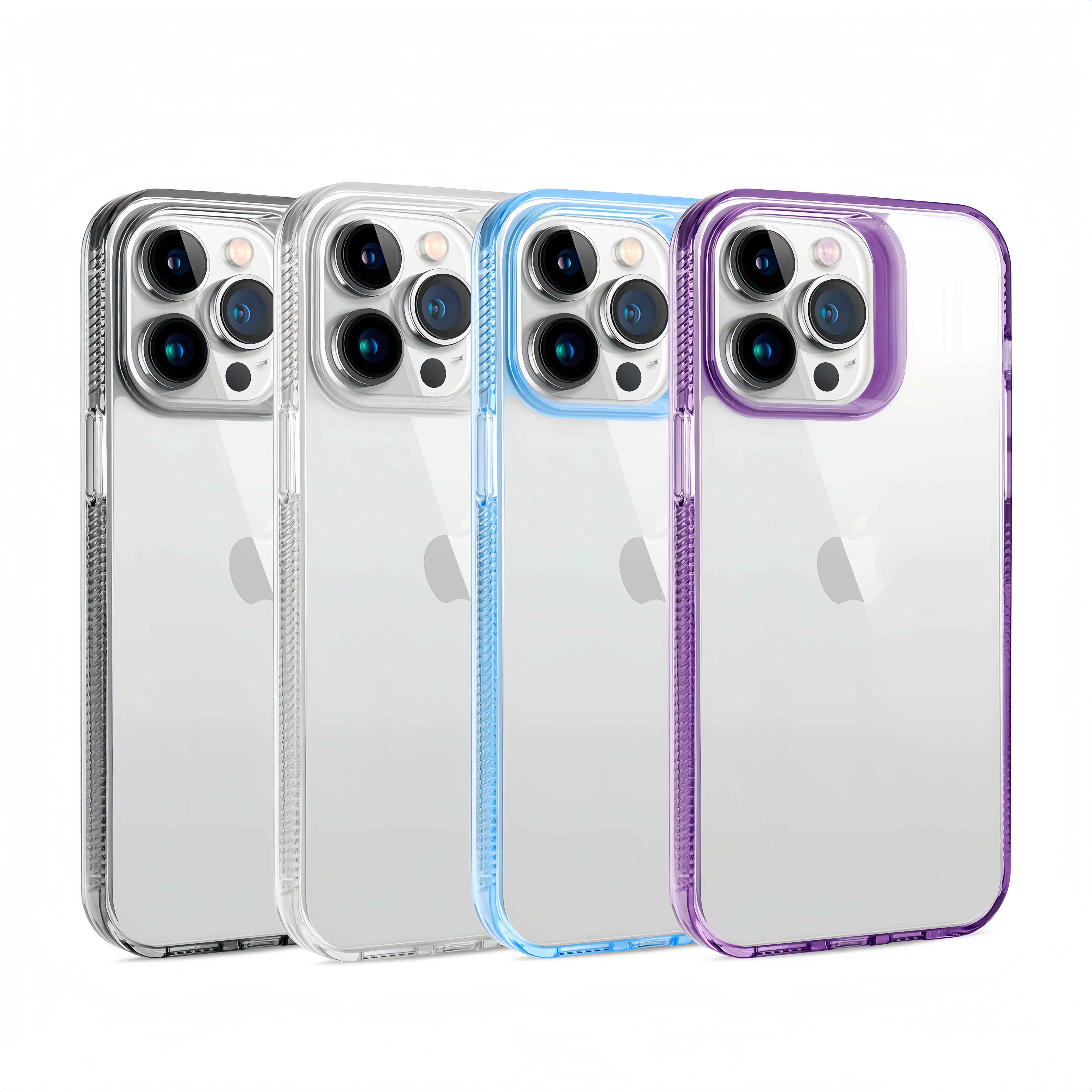 (1/100x Pack) 16 Series Transparent Magsafe Shockproof Coloured Bumper Case