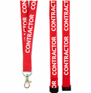 (50/1000x Pack) Pre Printed CONTRACTOR Lanyard