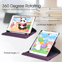 (1/100x Pack) Apple iPad Pro Gen 7 11, 13 Inch Inch 360 Degree Rotating Vegan Leather Protective Case For iPad