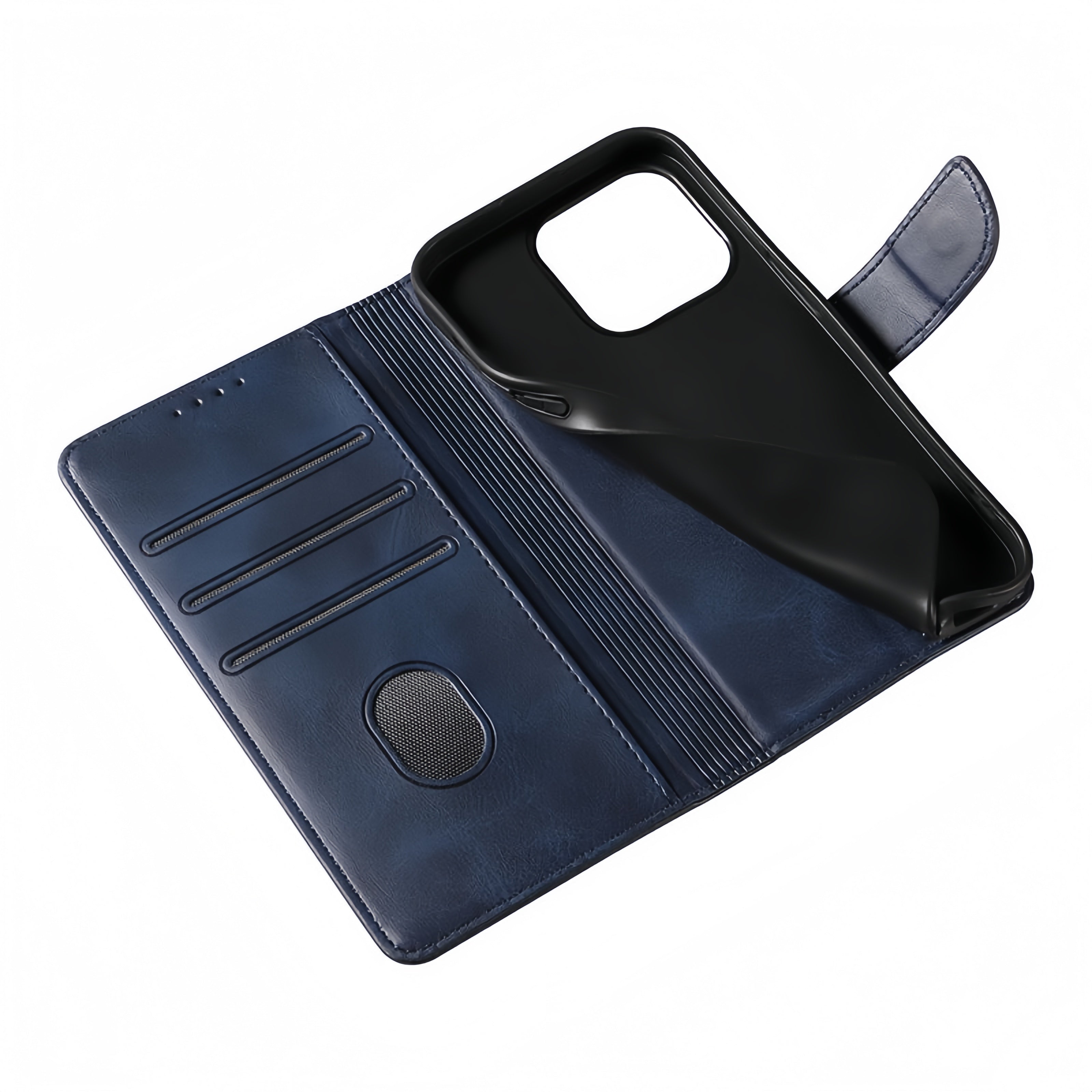 (1/100x Pack) iPhone 15 Series Flip Wallet Vegan Leather Case