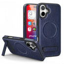 (1/100x) 16 Series Magnetic Luxury Vegan Leather iPhone Case With Stand