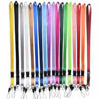 (25/500x Pack) Solid Colour/Custom Logo Keychain Lanyard