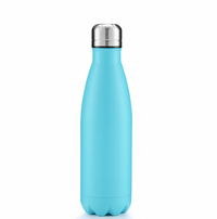 (1/100x Pack) 500ML Solid Colour Stainless Steel Water Bottle