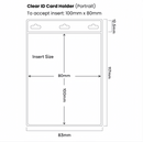 (50/1000x Pack) 100 x 80mm Clear Portrait Soft ID Holder For Lanyard