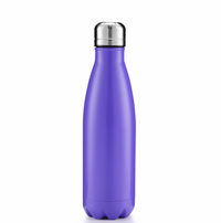 (1/100x Pack) 500ML Solid Colour Stainless Steel Water Bottle