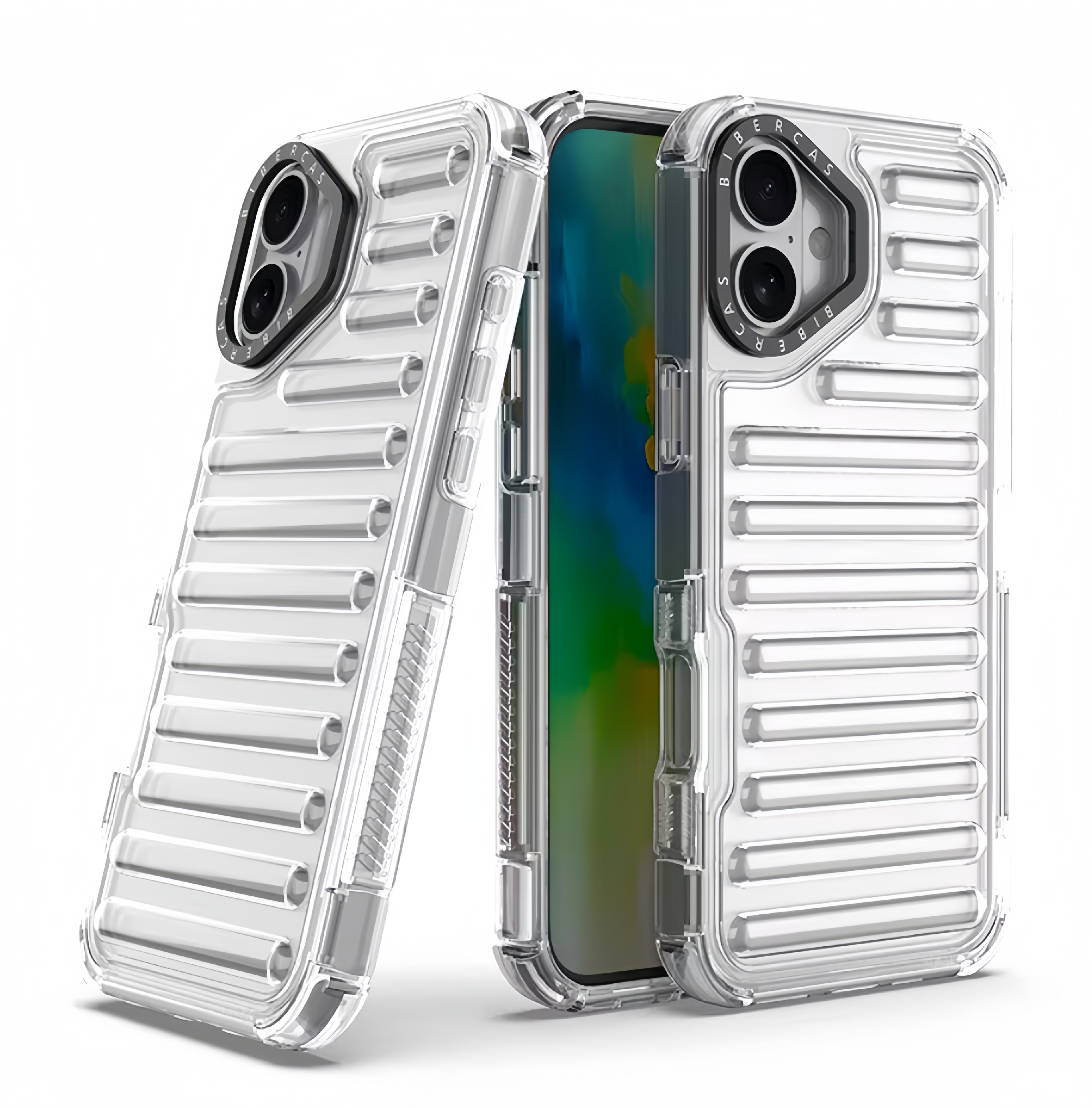 (1/100x Pack) 16 Series Transparent TPU Shockproof iPhone Case