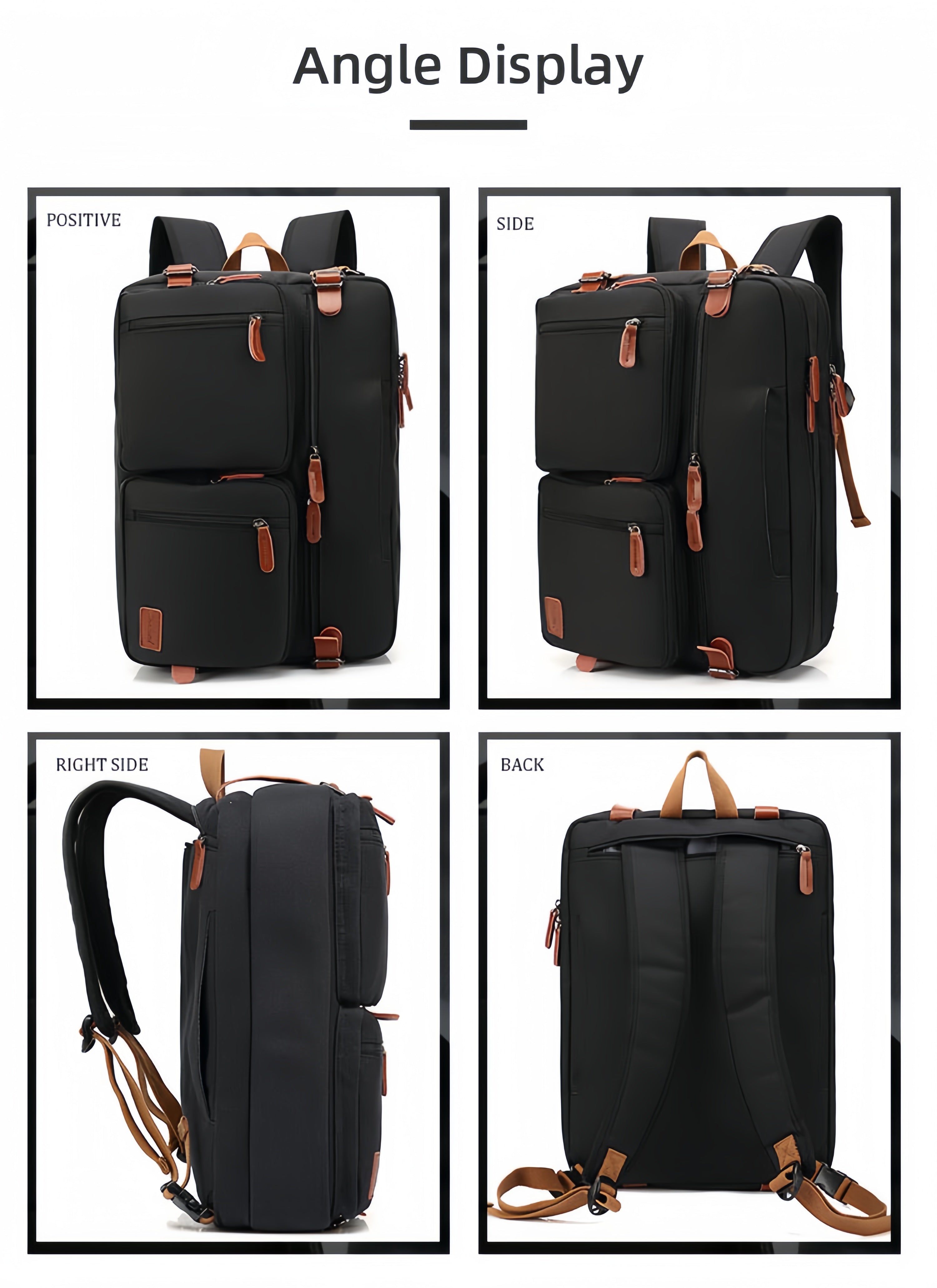 (1/100x Pack) MultiCompartment Professional Laptop Shoulder Bag